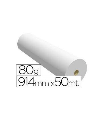 ROLLO PAPEL PLOTTER 914mm 80gr. 50 METROS