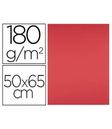 CARTULINA ROJA 180 GRAMOS 50X65 CM FABRISA
