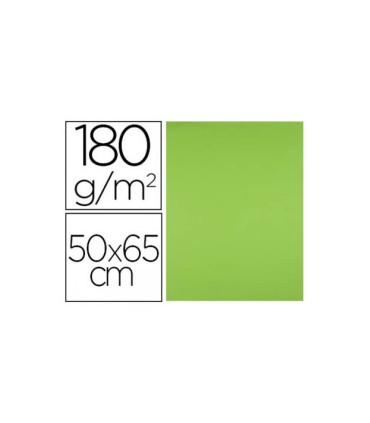 CARTULINA VERDE FUERTE 180 GRAMOS 50X65 CM FABRISA