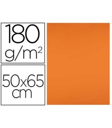 CARTULINA NARANJA 180 GRAMOS 50X65 CM FABRISA