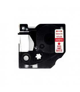 CINTA COMPATIBLE DYMO D1 45015 ROJO-BLANCO S0720550 12mm X 7m