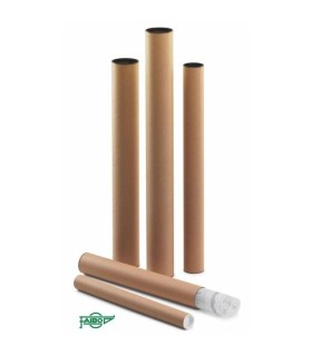 TUBO DE CARTON CON TAPA FAIBO 460x60
