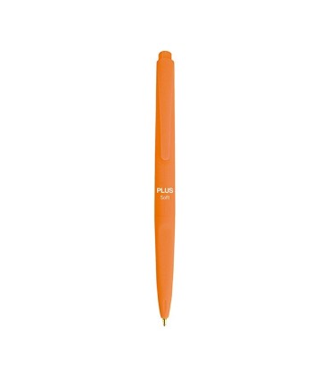 BOLIGRAFO RETRACTIL PLUS OFFICE SOFT TACTO GOMA NARANJA
