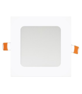 PLACA BM LED CUADRADA SUPERSLIM MARCO BLANCO 6W LUZ BLANCA 6000K-6500K 600 LUMENES