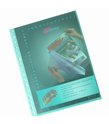 PACK 10 FUNDAS MULTITALADRO A4 TWILL VERDE PRYSE