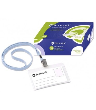 TARJETA IDENTIFICACION BISMARK CON COLGANTE 55x90mm
