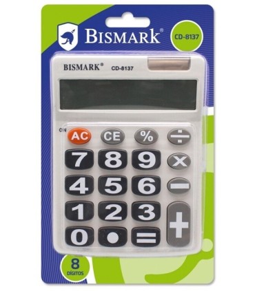 CALCULADORA BISMARK CD-8137 BLANCA 8 DIGITOS