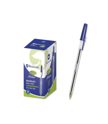 BOLIGRAFO BISMARK AZUL - PUNTA REDONDA