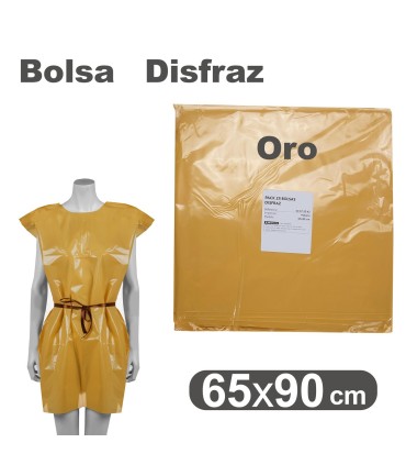 BOLSA DISFRAZ 65X90 cm ORO GRAFOPLÁS