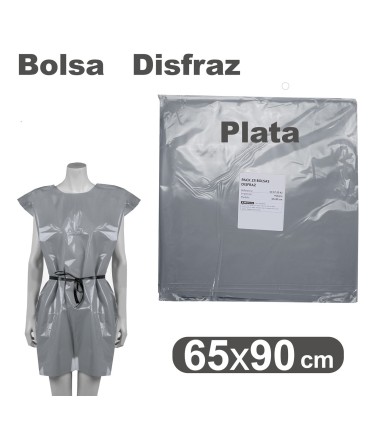 BOLSA DISFRAZ 65X90 cm PLATA NIEFENVER