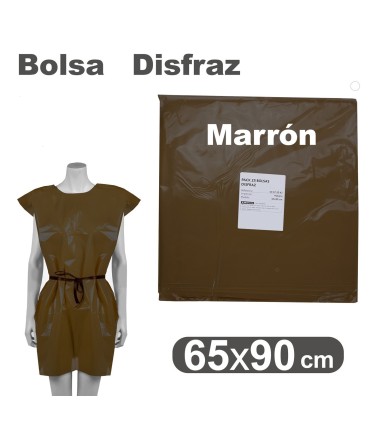 BOLSA DISFRAZ MARRÓN 65X90 GRAFOPLÁS