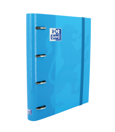 CARPETA 4 ANILLAS OXFORD CON RECAMBIO EUROPEANBINDER 5X5 AZUL TURQUESA