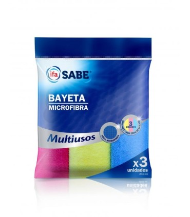 BAYETA MICROFIBRA IFA-SABE PACK 3 UNIDADES