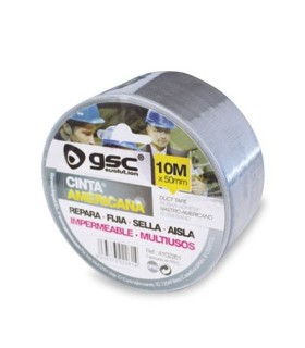 ROLLO CINTA AMERICANA GSC IMPERMEABLE GRIS 50mm X 10 metros