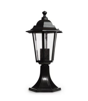 FAROL DE JARDIN GSC SOBREMURO ALUMINIO NEGRO - E27 - MAX  60W