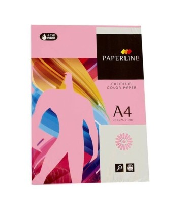 PAQUETE DE 500 FOLIOS 80GR A-4 ROSA PAPERLINE