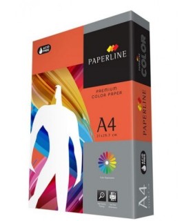 PAQUETE DE 500 FOLIOS 80GR A-4 NARANJA  PAPERLINE