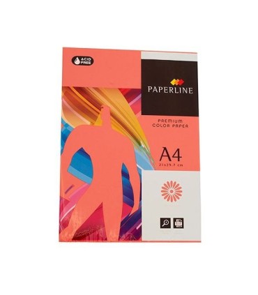 PAQUETE DE 500 FOLIOS 80GR A-4 ROJO PAPERLINE
