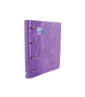 CARPETA 4 ANILLAS OXFORD CON RECAMBIO EUROPEANBINDER 5X5 MALVA