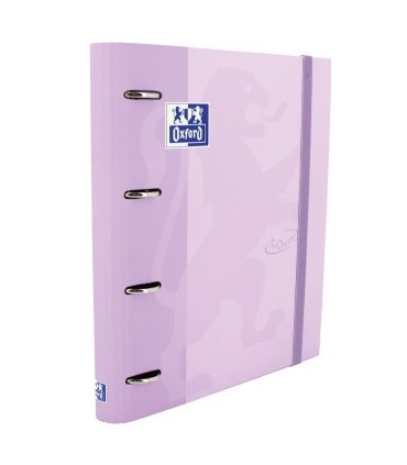 CARPETA 4 ANILLAS OXFORD CON RECAMBIO 100 HOJAS 5x5 LILA