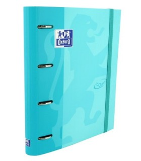 CARPETA 4 ANILLAS OXFORD C-RECAMBIO 100H 5X5 AZUL VERDOSO