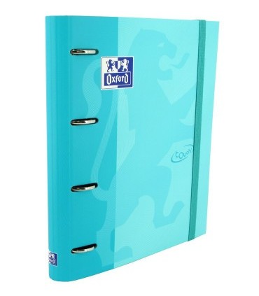 CARPETA 4 ANILLAS OXFORD C-RECAMBIO 100H 5X5 AZUL VERDOSO