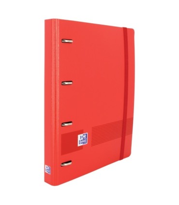 CARPETA 4 ANILLAS OXFORD CON RECAMBIO EUROPEANBINDER + 5X5 ROJO
