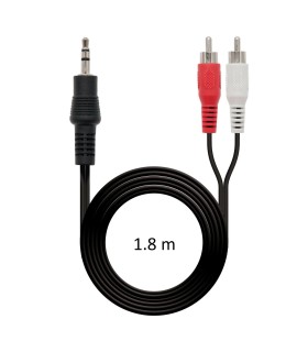 CABLE AUDIO OKTECH JACK A 2RCA MACHO-MACHO - 1 8 METROS REF: CJACK300