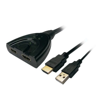 DUPLICADOR HDMI ALTA VELOCIDAD AISENS A123-0128 UNA ENTRADA - DOS SALIDAS - NEGRO
