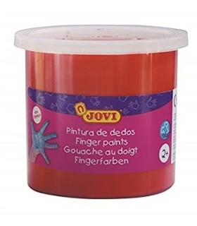 PINTURA DEDOS ROJO 125ML - TEXTURA GELATINOSA - LAVABLE - NO TOXICOS