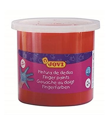PINTURA DEDOS ROJO 125ML - TEXTURA GELATINOSA - LAVABLE - NO TOXICOS