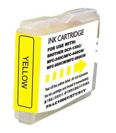 CARTUCHO BROTHER COMPATIBLE LC1000 - 970XL AMARILLO 26 6ml 