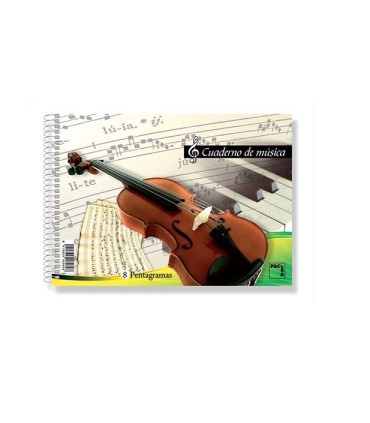 BLOC MUSICA 4º APAISADO PACSA 8 PENTAGRAMAS 20 HOJAS