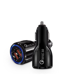 CARGADOR DE COCHE GSC - 2 x USB - QC 3 0 + 2 4A