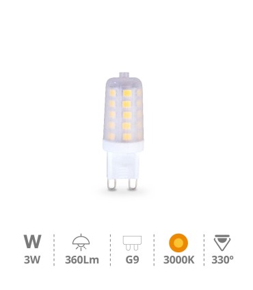BOMBILLA LED SMD G9 3W LUZ CALIDA 3000K 300 LUMENES