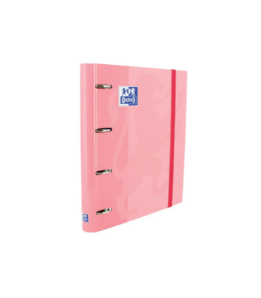CARPETA 4 ANILLAS OXFORD CON RECAMBIO EUROPEANBINDER 5X5 ROSA