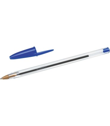 BOLIGRAFO BIC CRISTAL ORIGINAL AZUL - PUNTA REDONDA 1 0mm - TRAZO 0 4mm