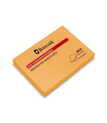 NOTAS AUTOADHESIVAS 76X127 NARANJA NEÓN BISMARK