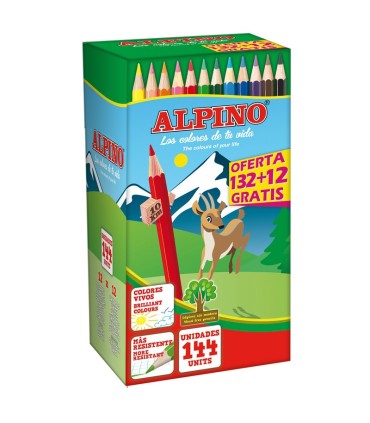CAJA 144 LAPICES COLORES ALPINO