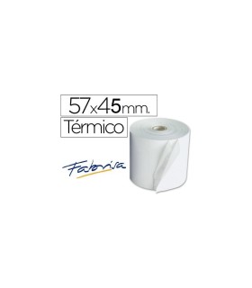 ROLLO DE PAPEL TERMICO FABRISA 57x45x12mm SIN BPA