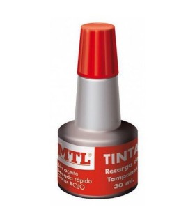 TINTA PARA SELLOS MTL ROJO 30ML 