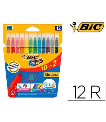 ROTULADORES BIC KIDS CAJA 12 COLORES