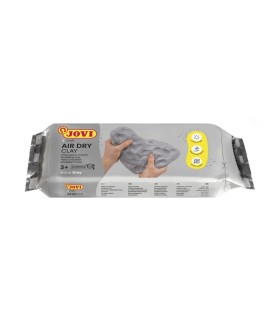 PASTA PARA MODELAR JOVI AIR DRY GRIS 500gr  - SECADO EN 24h  - ENDURECIBLE AL AIRE