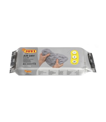 PASTA PARA MODELAR JOVI AIR DRY GRIS 500gr  - SECADO EN 24h  - ENDURECIBLE AL AIRE