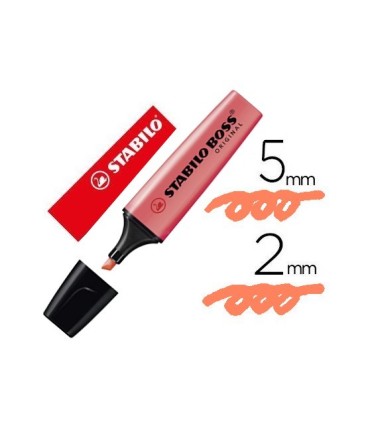 FLUORESCENTE STABILO ROJO PASTEL