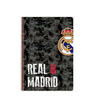 LIBRETA FOLIOS 80H TAPA DURAS REAL MADRID BLACK