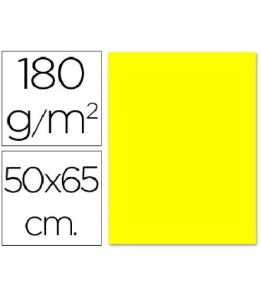 CARTULINA AMARILLO FUERTE 180 GRAMOS 50X65 CM FABRISA