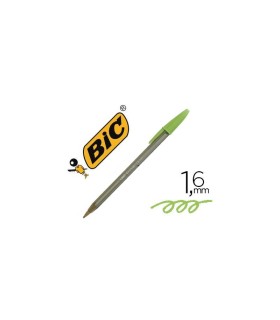 BOLIGRAFO BIC CRISTAL FUN VERDE LIMA - PUNTA GRUESA 1 6mm - TRAZO 0 42mm
