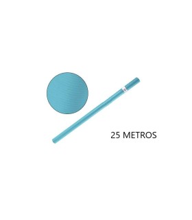 PAPEL CONTINUO AZUL TUEQUESA 25MT FABRISA - PAPEL KRAFT AZUL TURQUESA 25MT