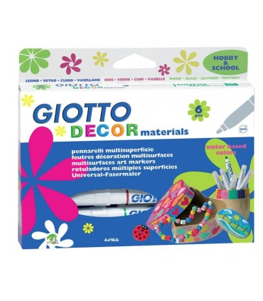 ROTULADOR DECOR MATERIALS 6 UNDS GIOTTO